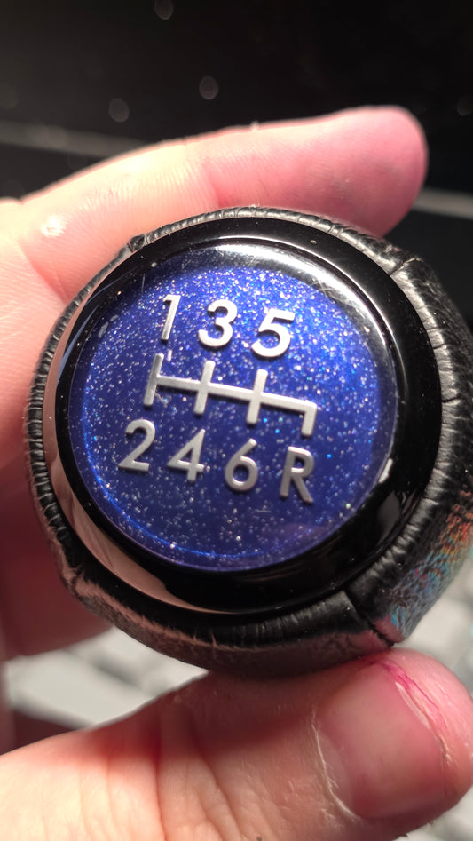 Subaru 6-Speed Shift Knob (Reverse Lower Right) | OEM Custom Inlay & Trim Ring