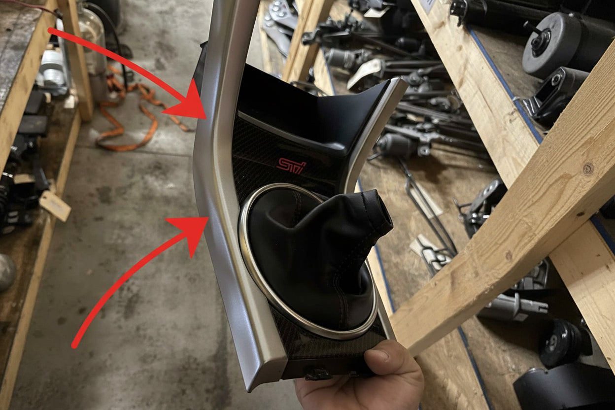 Alcantara / Ultrasuede® Fabric Shifter Wings Trim Wrap – DIY Kit for 2015-2021 Subaru WRX STi