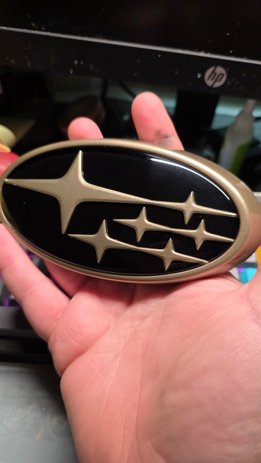 Ready to Ship - 08-14 WRX/STI Gold and Black Rear Sedan Badge