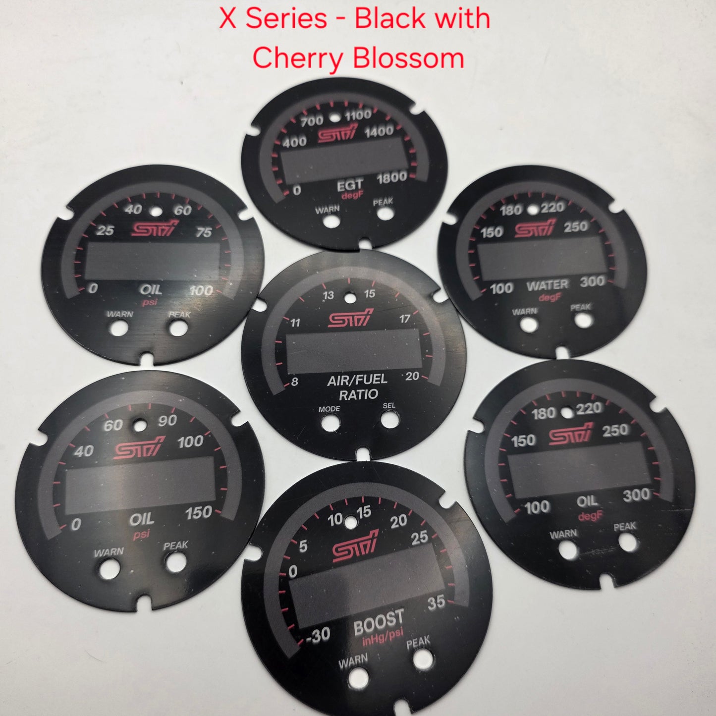 AEM & Innovate STI Gauge Custom Faces – X-Series & Classic - Subaru WRX / STI