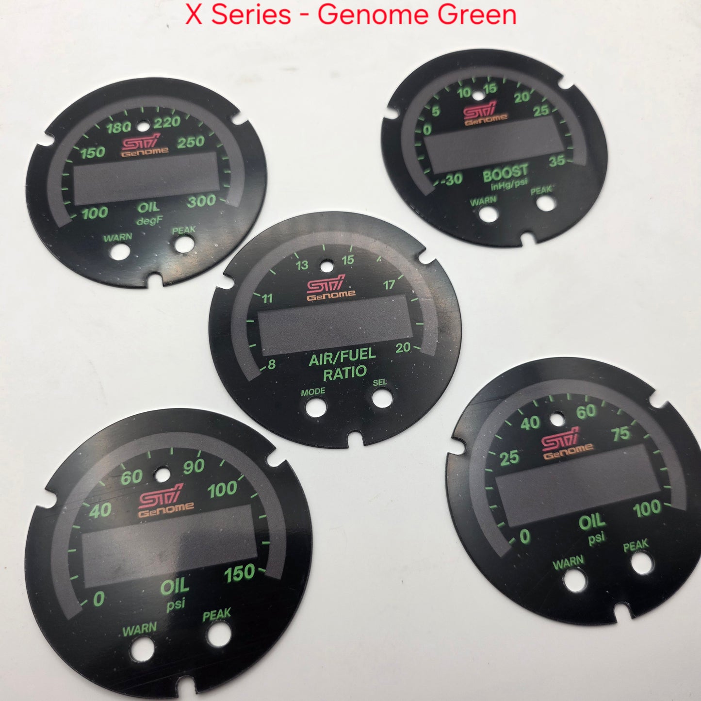 AEM & Innovate STI Gauge Custom Faces – X-Series & Classic - Subaru WRX / STI
