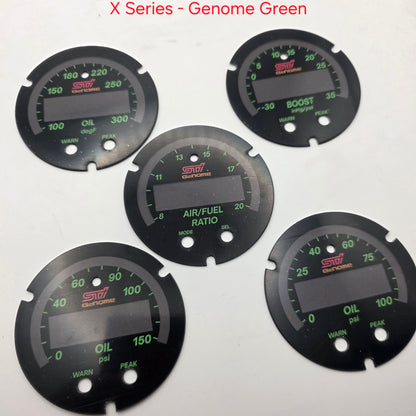 AEM & Innovate STI Gauge Custom Faces – X-Series & Classic - Subaru WRX / STI