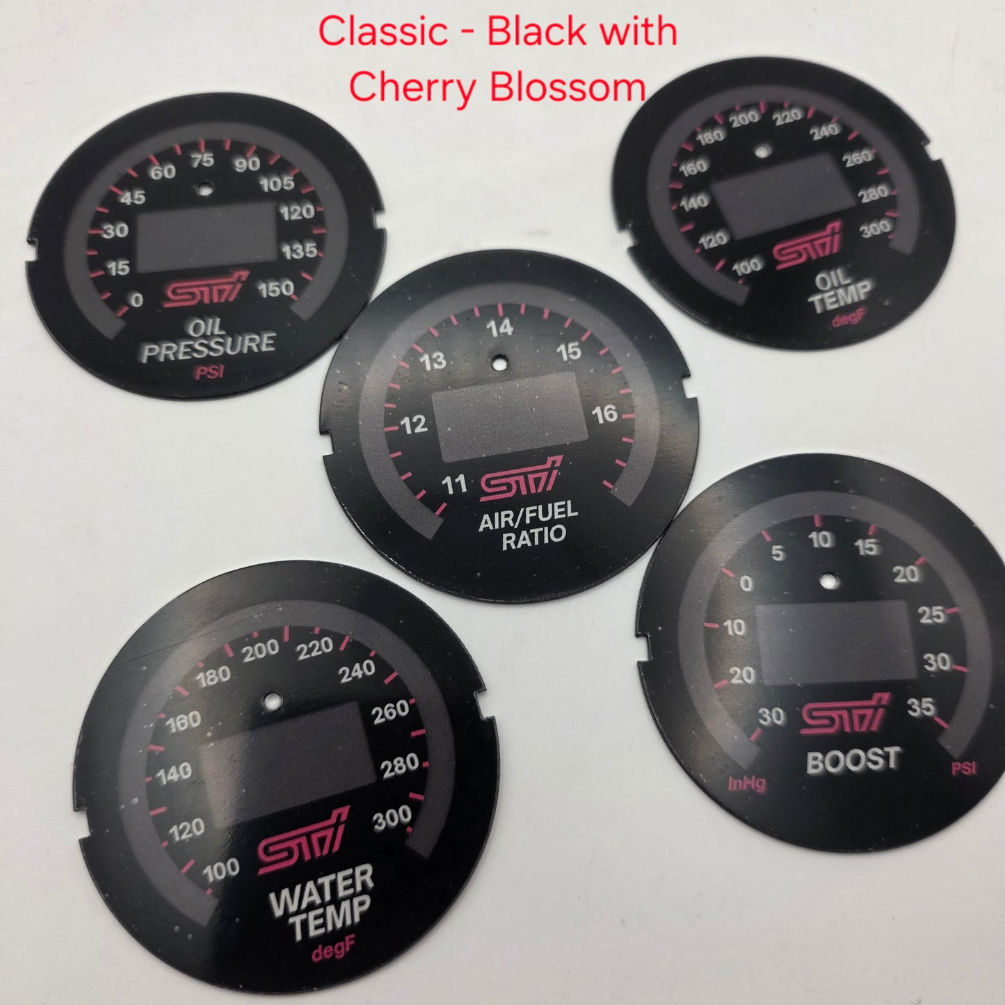 AEM & Innovate STI Gauge Custom Faces – X-Series & Classic - Subaru WRX / STI