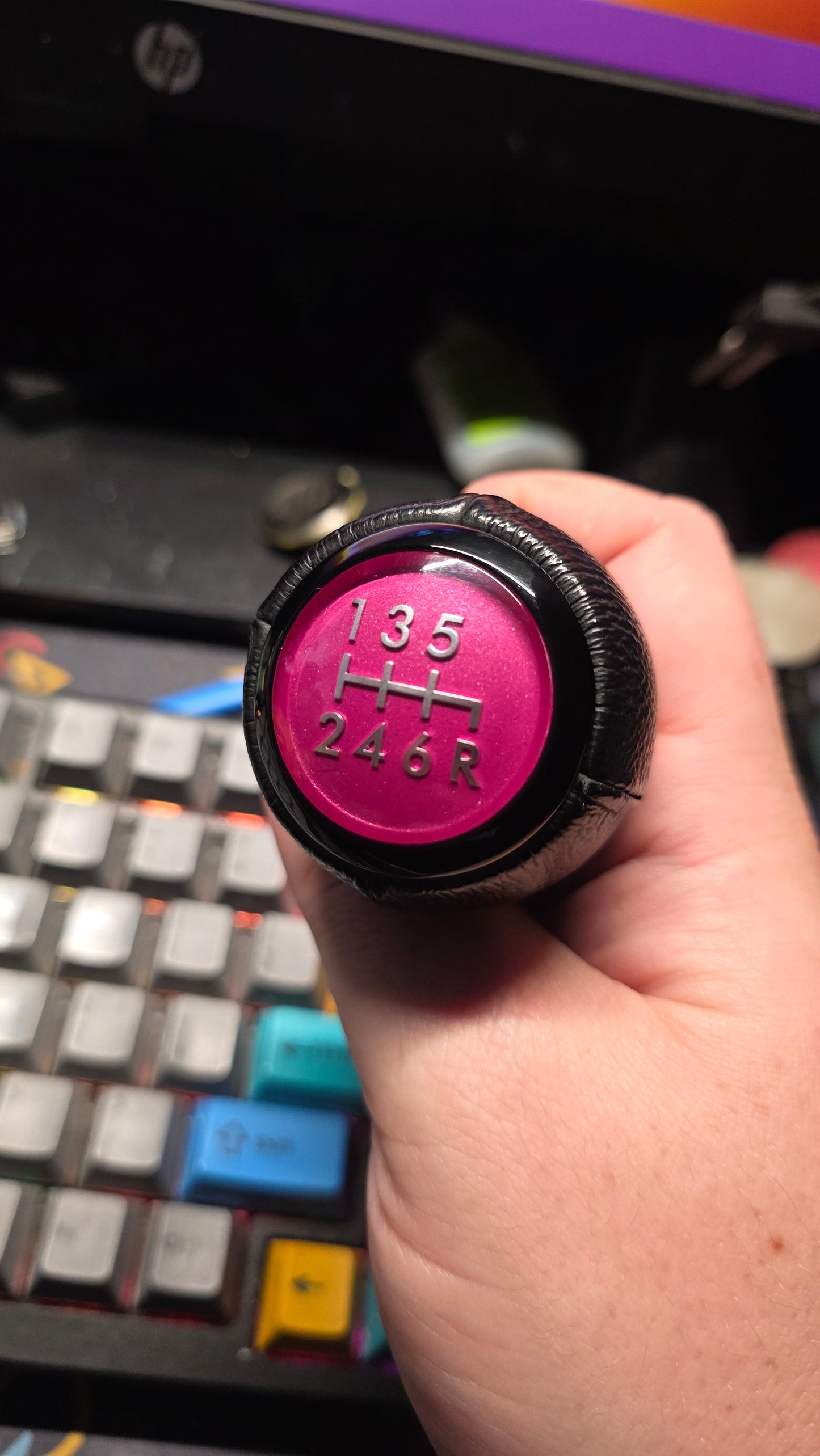 Subaru 6-Speed Shift Knob (Reverse Lower Right) | OEM Custom Inlay & Trim Ring