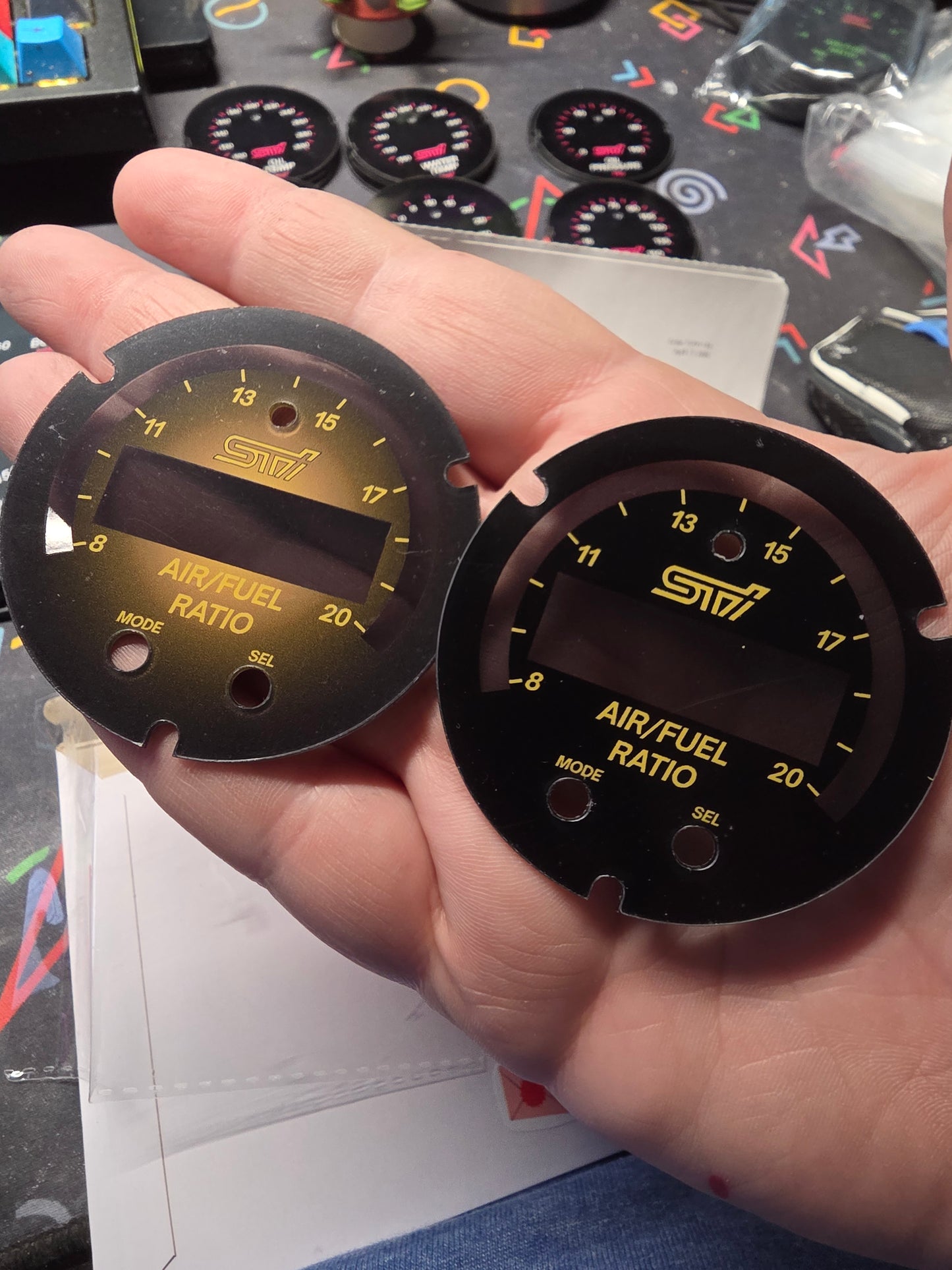 AEM & Innovate STI Gauge Custom Faces – X-Series & Classic - Subaru WRX / STI