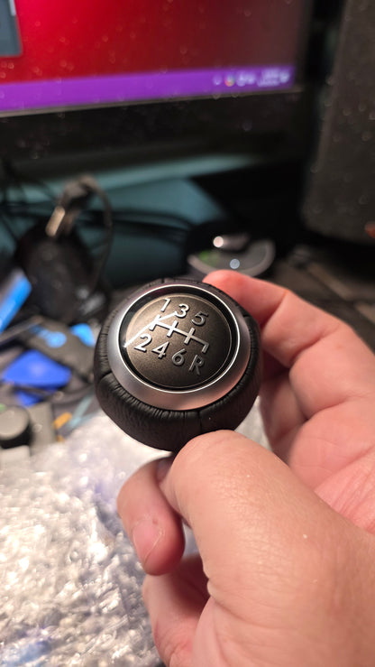 Subaru 6-Speed Shift Knob (Reverse Lower Right) | OEM Custom Inlay & Trim Ring