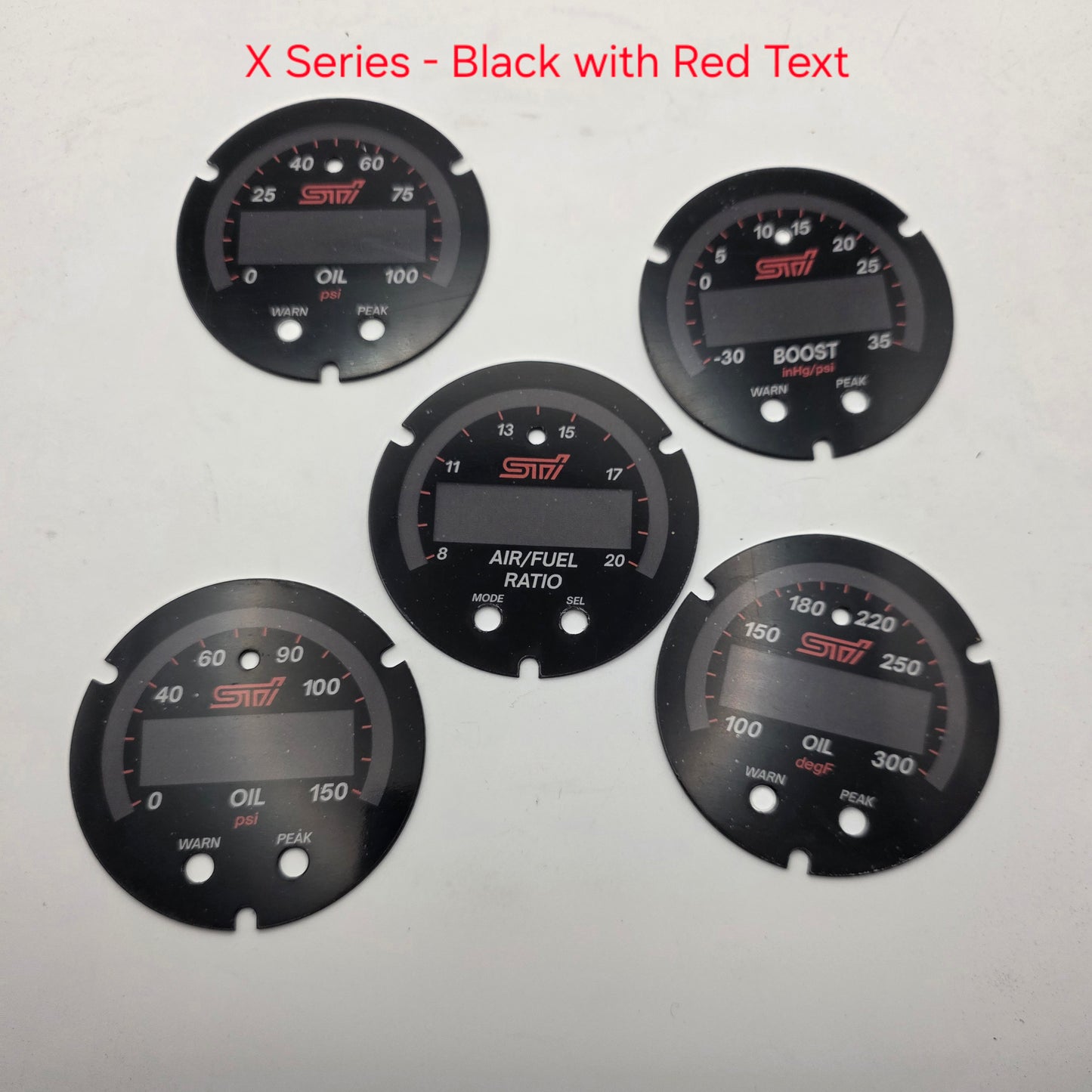 AEM & Innovate STI Gauge Custom Faces – X-Series & Classic - Subaru WRX / STI