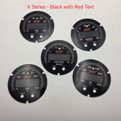 AEM & Innovate STI Gauge Custom Faces – X-Series & Classic - Subaru WRX / STI