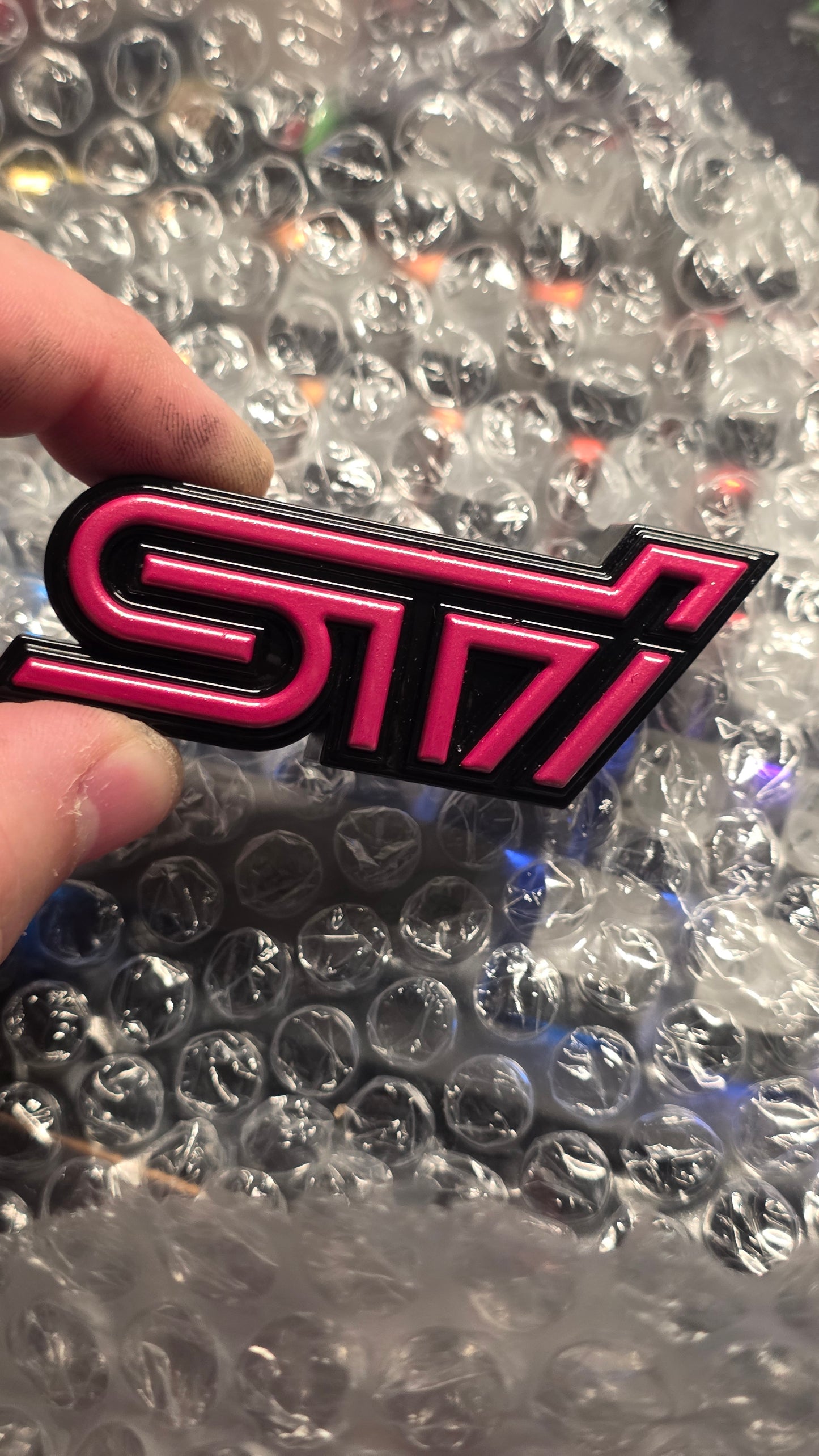 Ready to Ship - 2018-2021 WRX/STi Cherry Blossom and Black Grille Emblem Lettermark